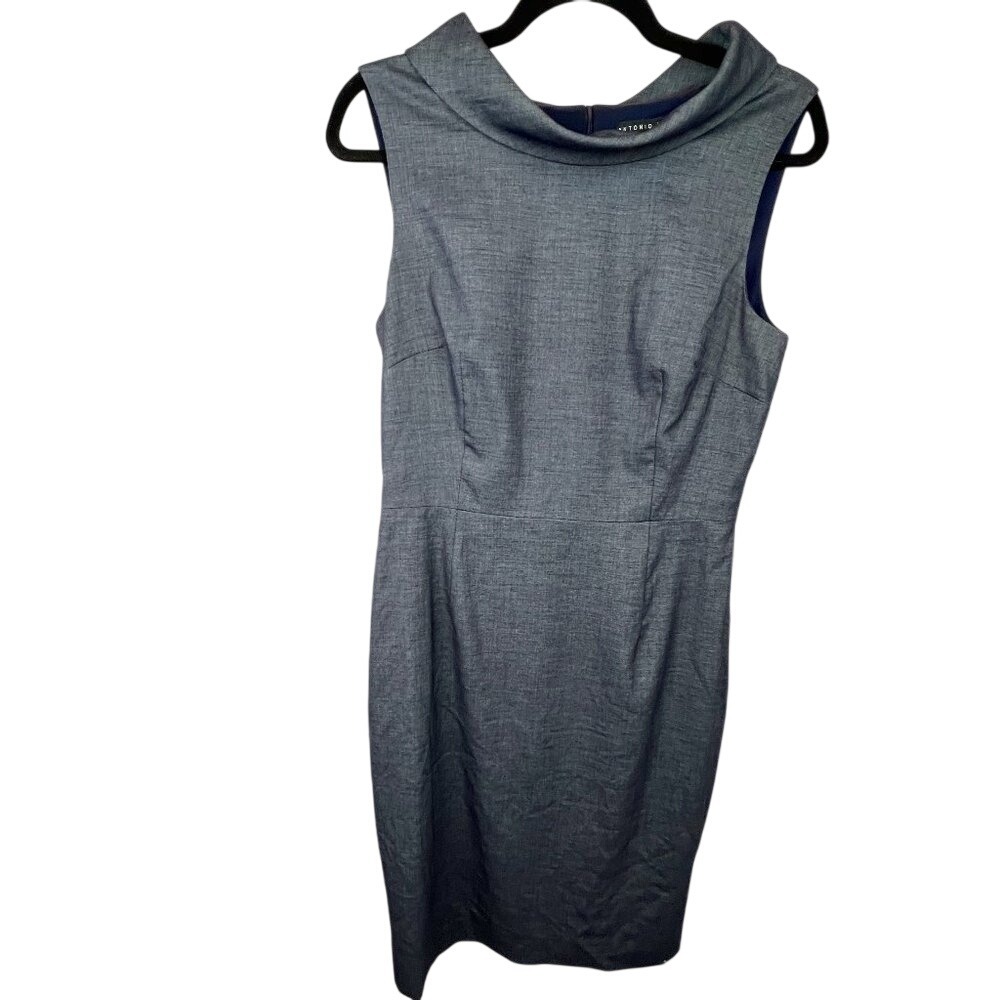 Antonio Melani Sleeveless Sheath Dress with Cowl‎ Neck Size 8 Career Minimalist